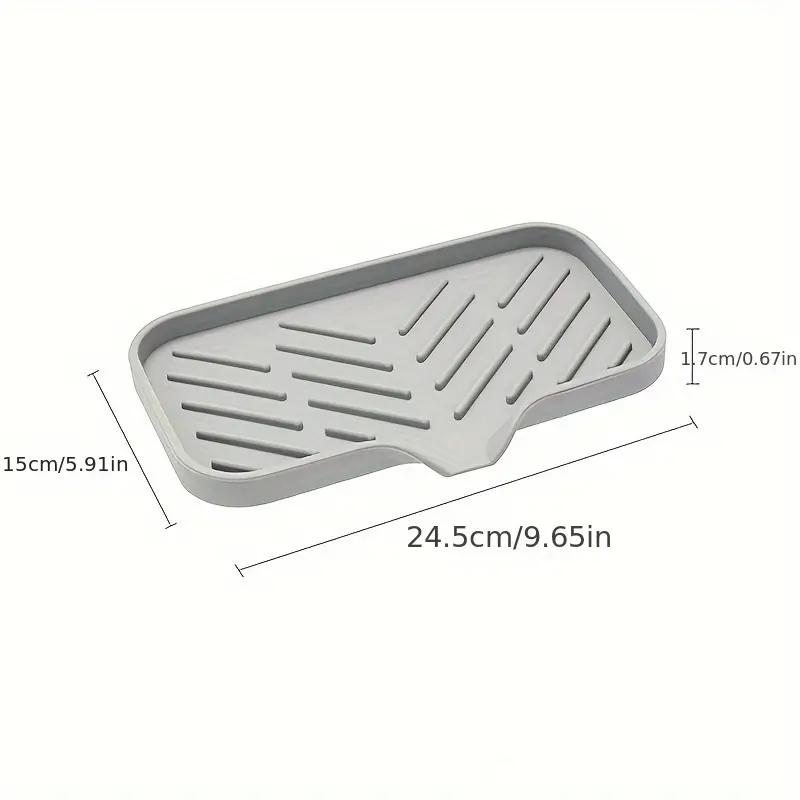 1PC countertop dry silicone mat drain soap pad bathroom soap dish