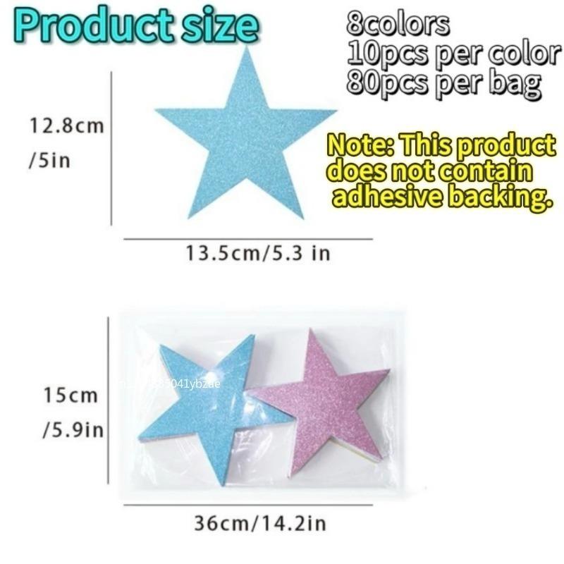1/2/3bags Sequin Stars Sticker for Crafts Scrapbooking Wall Decor and Used for Celebrating Halloween, Christmas, Thanksgiving