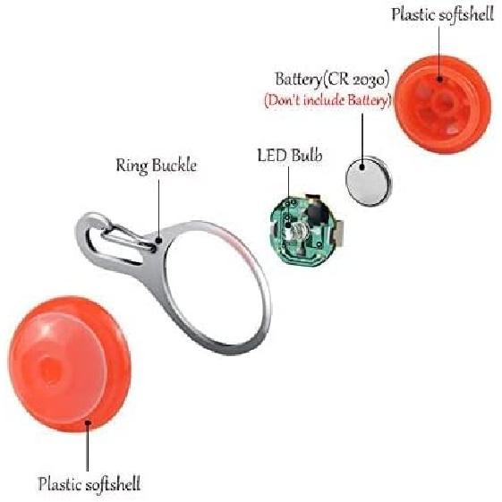 8 Pack Dog Lights for Night Walking, 3 Modes Dog Collar Light for Night Time, IP68 Waterproof Dog Lights Clip On, LED Safety Light for Large Medium