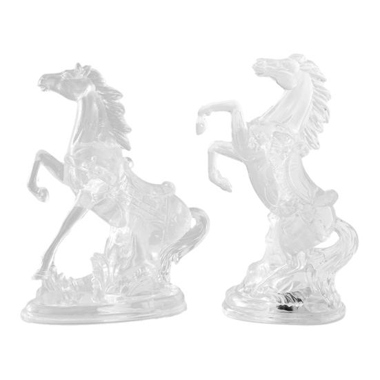 Night Light Acrylic Pony Figure Decorative Night Lamp with Colorful Flashing Lights Battery Operated Festive Room Lighting for Bedroom Desk Car Home