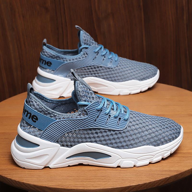 

Мужская обувь лето 2025 новые сетчатые кроссовки дышащая сетчатая обувь мужская трендовая универсальная мужская повседневная обувь кроссовки 39