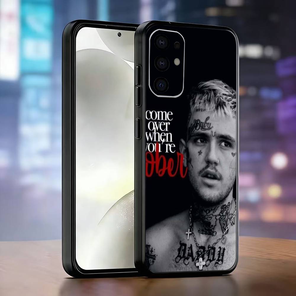Lil Peep Hellboy Liebe Rapper Handyhülle Für Samsung S25,S24,S21,S22,S23,S30,Ultra,S20,Plus,Fe,Lite,Note,10,Schwarze Hülle