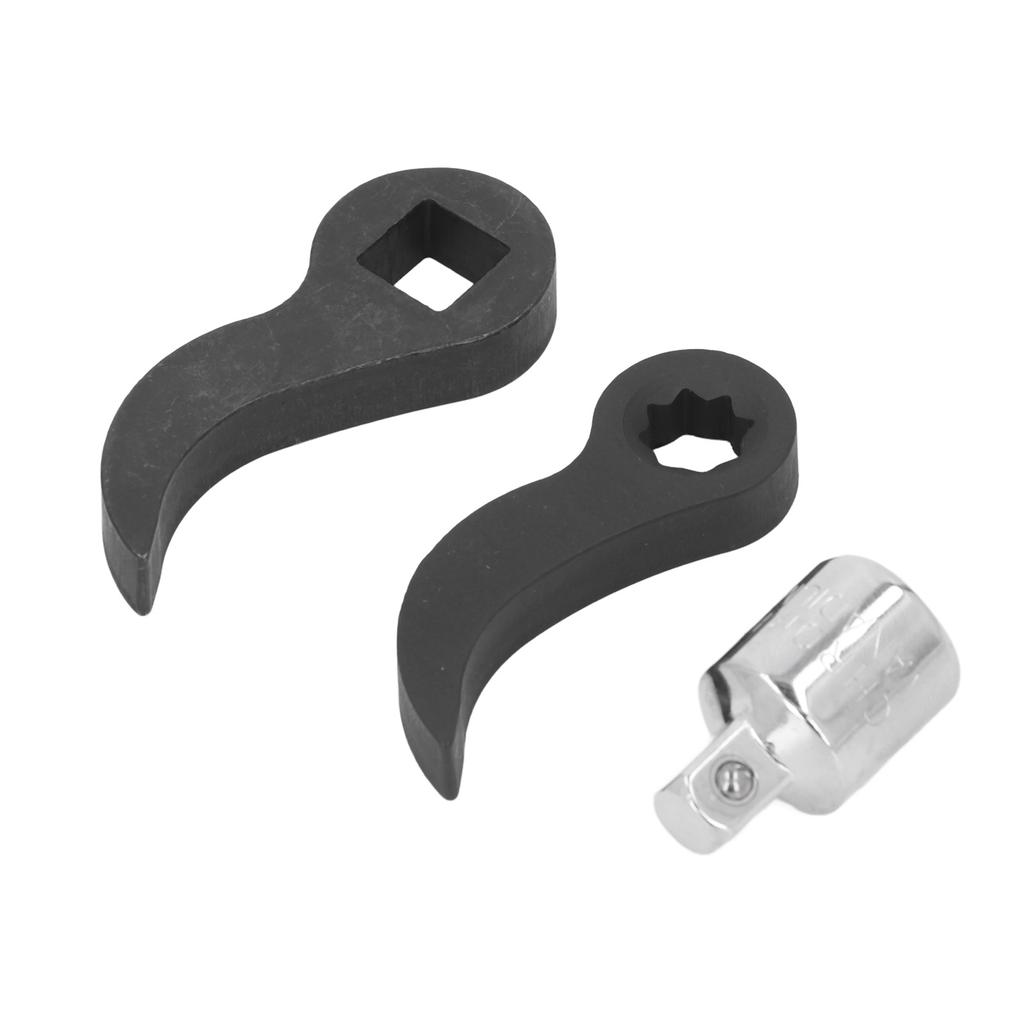2PCS Pry Bar Adaptor Heads 3/8 Star and 1/2 Square Half Shaft Removal Tools Crowbar Attachment for P