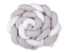 Braided Cot Bumper XXL - White and Gray