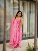 Women Pink Kurta Set with Dupatta – Zari Woven Ethnic Festive & Party Wear