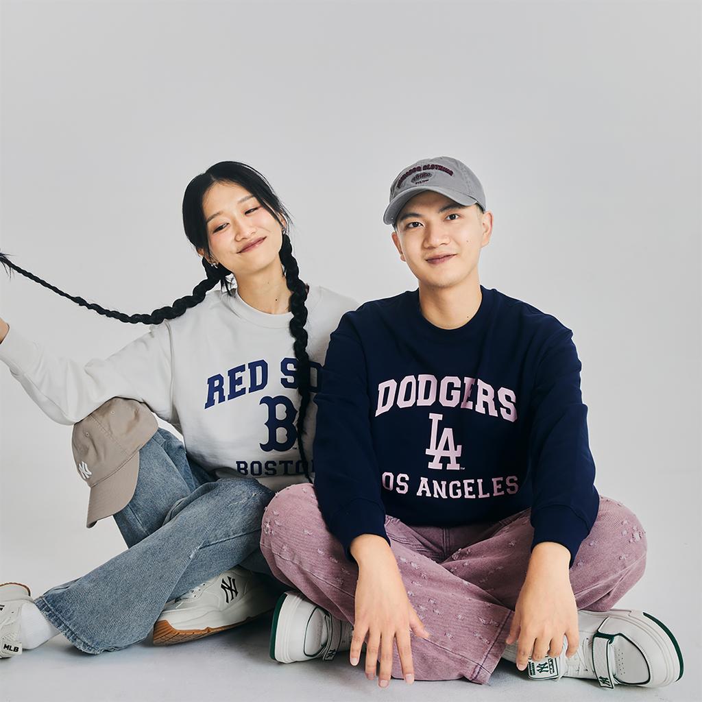 New MLB Sweatshirt Unisex Navy Blue 3AMTV0134-07NYS