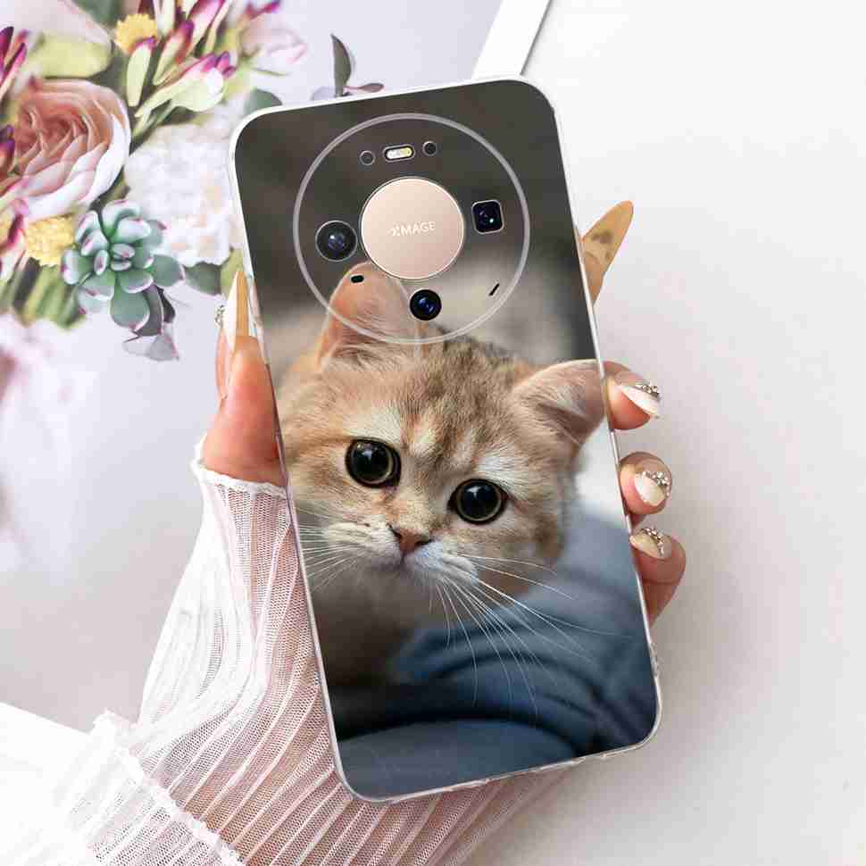 For Huawei Mate 80 5G 2025 Case VYG-AL00 Soft Silicone Sweet Heart Painted Cover Case For Huawei Mate80 Mate 80 TPU Fundas