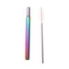 Reusable Telescopic Straw Stainless Steel Metal Straw With Cleaning Brush Portable Drinking Straw Set For Travel With Case