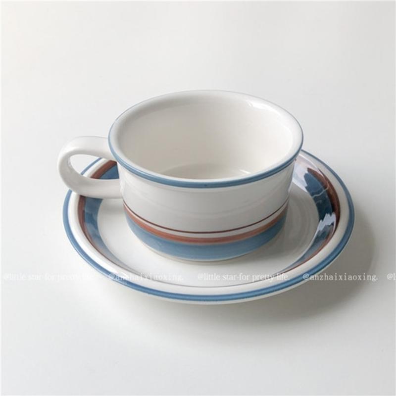 Finnish medieval ceramic cup coffee cup milk cup retro breakfast cup horn 170ml