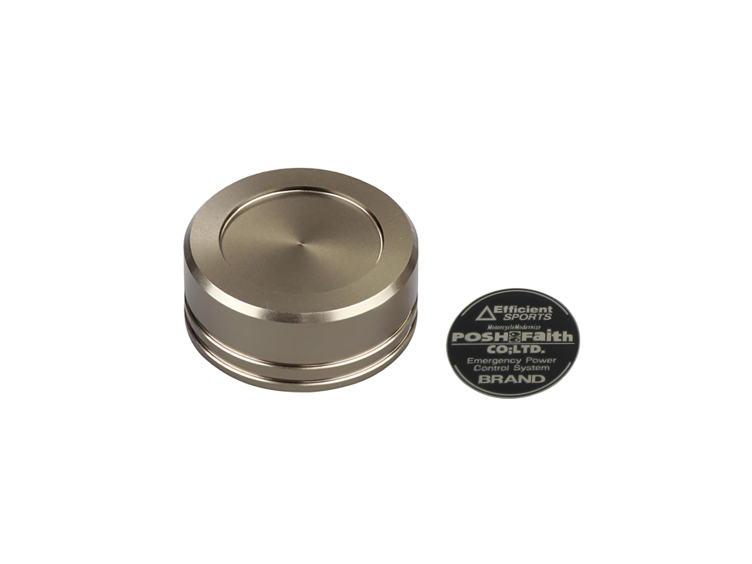 POSH FAITH Motorcycle Parts Master Cylinder Cap for 35mm Inner Part Number NISSIN, Diameter, Titanium, 500153-11