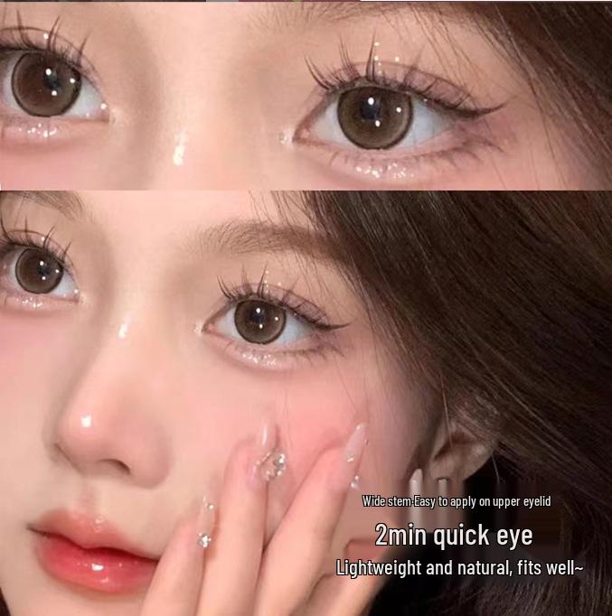 Mengjie 12-Row Cat Elf False Eyelashes, Large Capacity Natural Clusters, Segmented for On-Camera Use