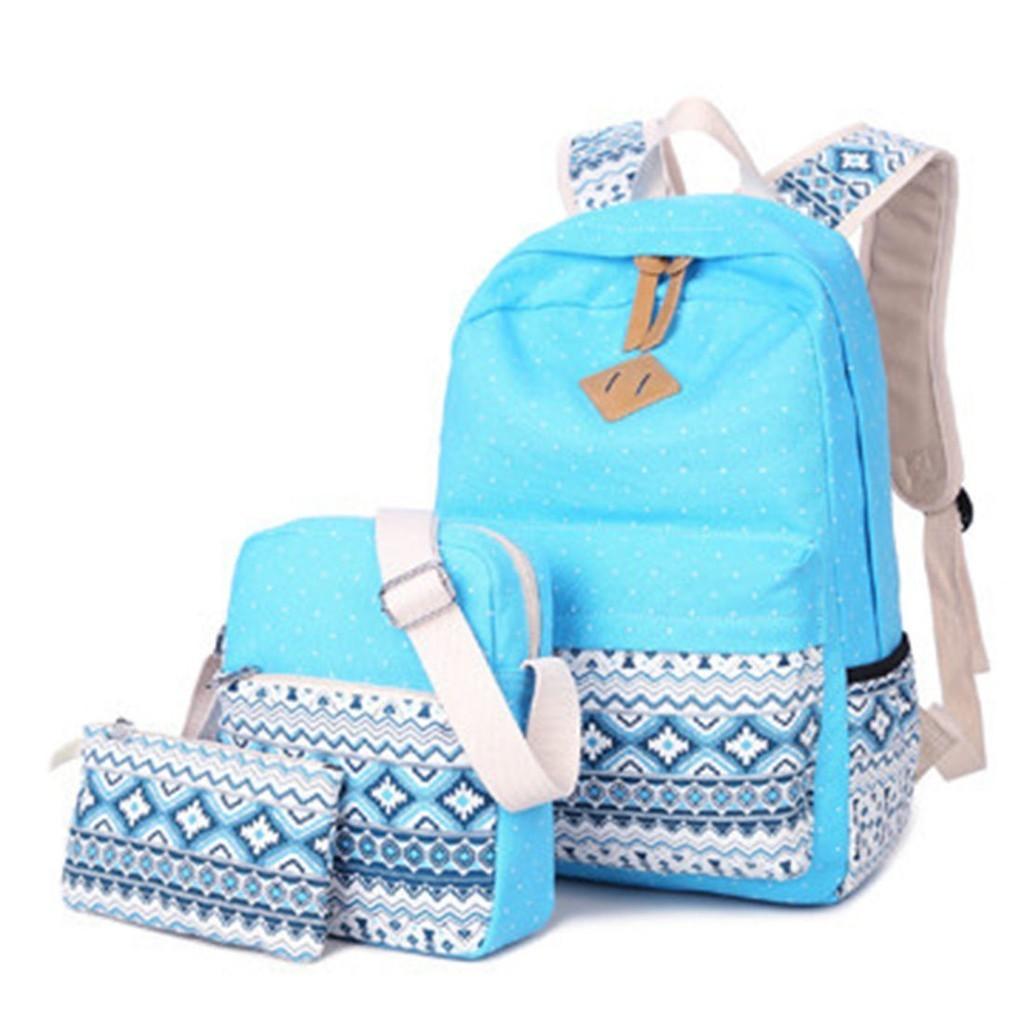 Stylish Premium Quality 3pcs/set Backpack Women Travel Bookbags School Bags For Teenage Girls