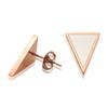 Enamel Stainless Steel Geometric Triangle Earrings Woman Girl Stud Earring Fashion Jewelry 1 Piece