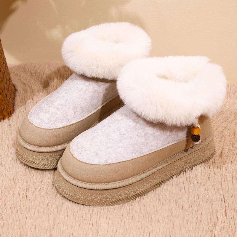 Fashion Snow Boots Winter Velvet Thickened Cotton Shoes Women's 2025 New Winter Warm Shoes