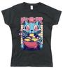 Womens Funny T Shirt Ramen Cat Female Fit Funny Cotton