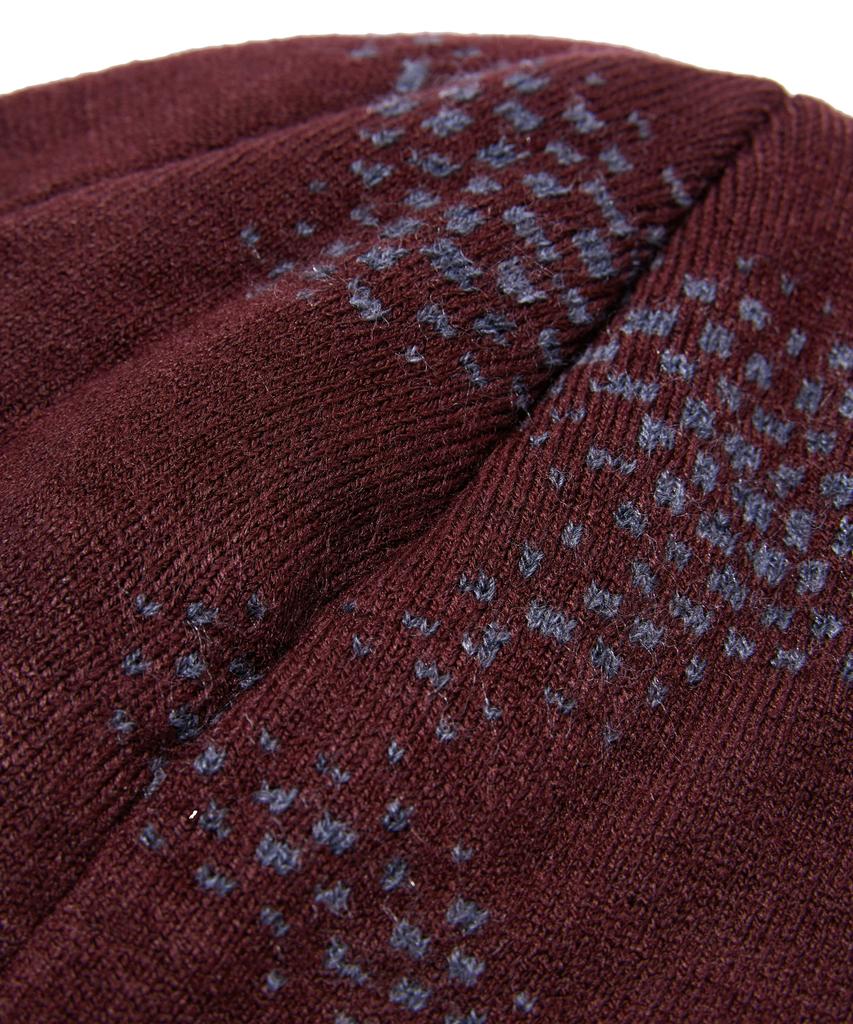 PHYPS MOTORCYCLE Camo Pattern Beanie Burgundy
