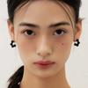 Black Ball Ring Earrings