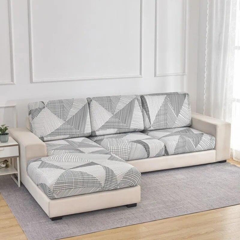 Funda de Cojín para Sofá de 1/2/3/4 Plazas Funda Elástica para Sofá Funda para Asiento de Sofá Protector de Muebles Estampado Floral