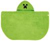Skater Kids' Bath Poncho with Hood, Quick-Drying, 108 X 92cm, Minecraft Creeper Design, Boys' BPO1-A