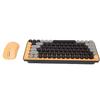 Wireless Keyboard and Mouse Combo 85 Keys Cordless Mice Keyboard with Round Keycaps Dual Mode