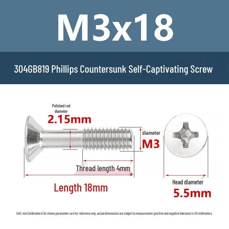 Yigu 304 Edelstahl Sicherungsschrauben M3 M4 M5