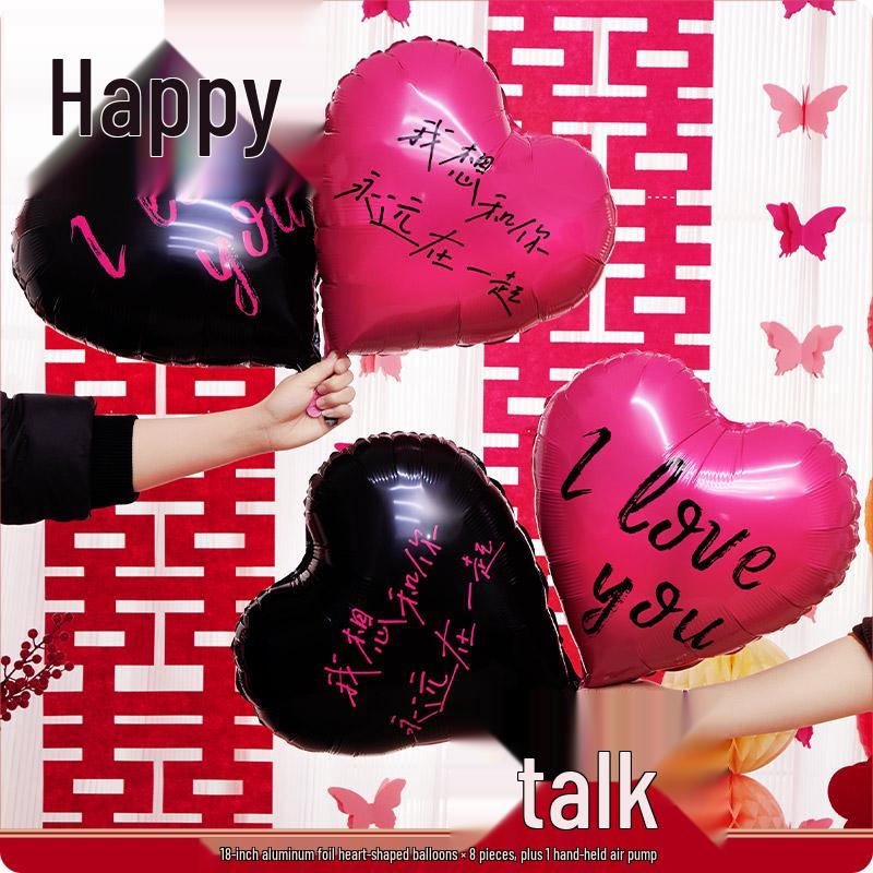 

Love Heart Balloons Wedding & Engagement Decoration Set – Room & Photo Props for New Home and Living Room Wedding Scenes
