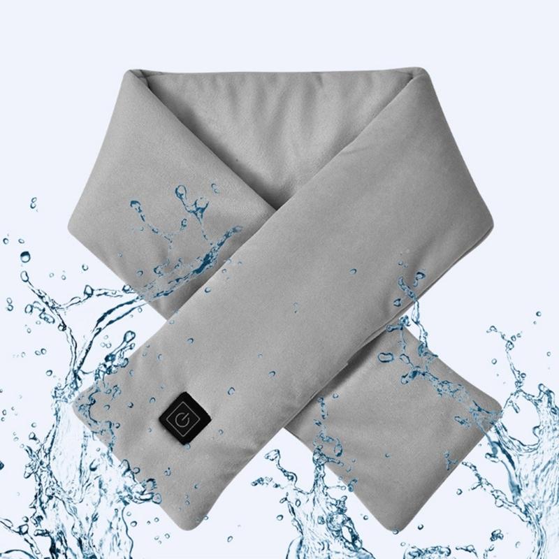 Winter Electric Heated Scarf 5V Adjustable Temperature Scarf USB Charging Heat Control Neck Warmer for Cycling Camping