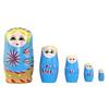 1 Set Nesting Doll Unique Pattern Wear Resistant Wood Girls Russian Stacking Dolls Desktop Decor for Home