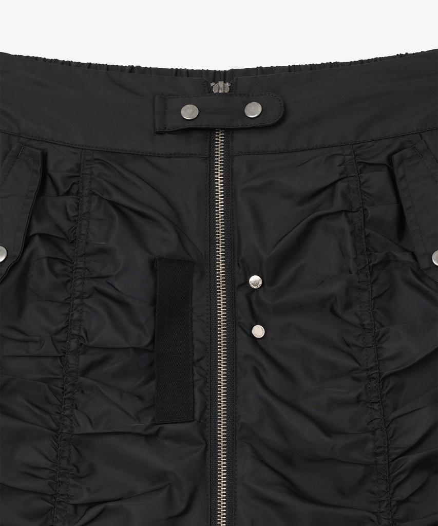 Milo Woman Utility Shirred Zipper Skirt [Black]