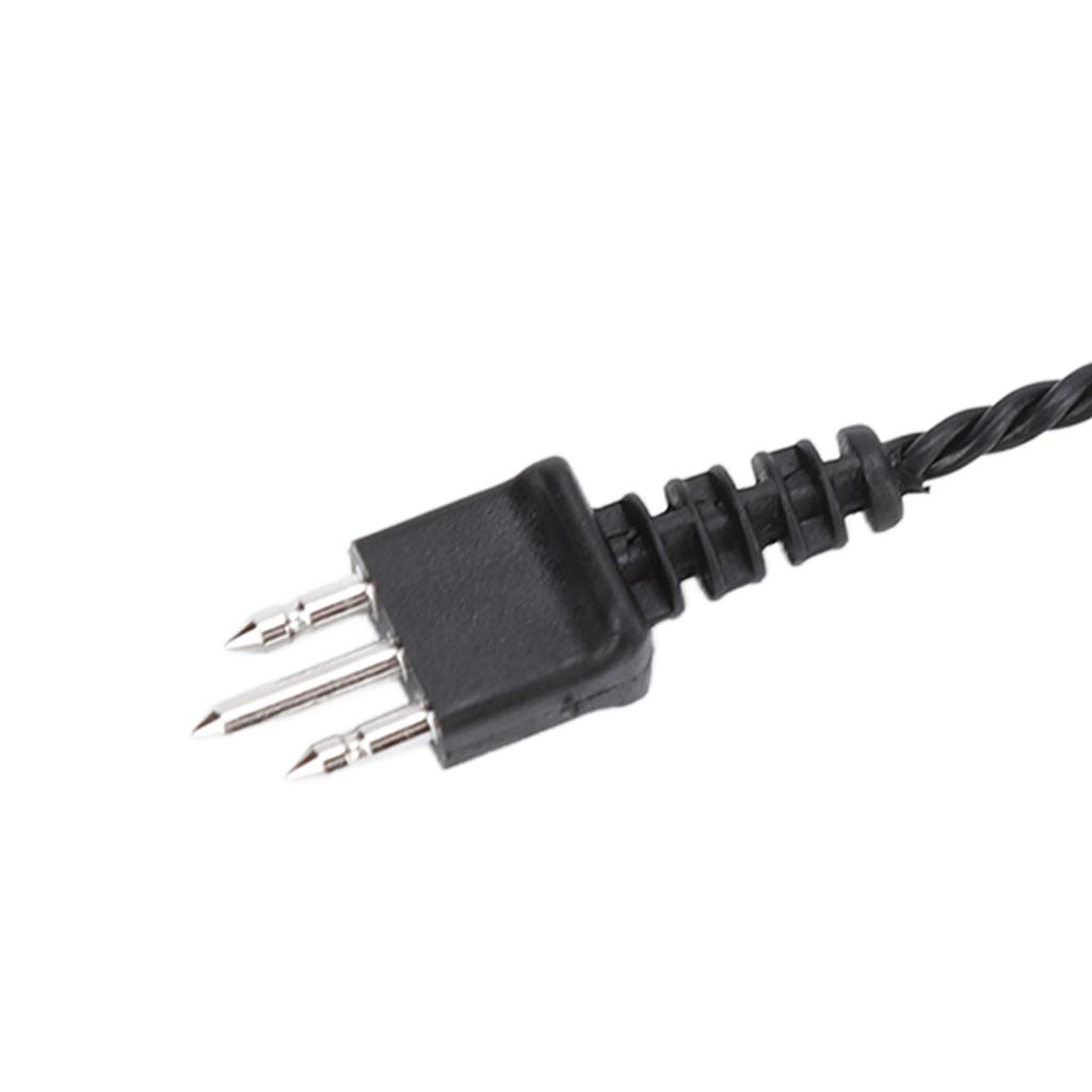 10 Stück Hörgerätekabel Dreiadriges Kopfhörerkabel Gedrehtes Seil Ersatzempfängerkabel Schwarz