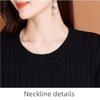 Autumn Winter Women's Sweater Dress Knitted Patchwork PU Leather A-Line Dress Plus Size Knitted Dress