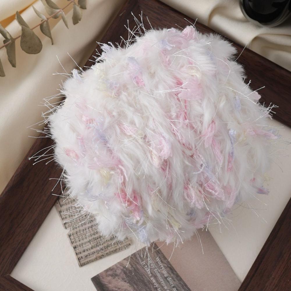 Faux Fur Blend Yarn, 100g Candy Color Mohair-Like Yarn for DIY Bag, Hat and Crochet Projects