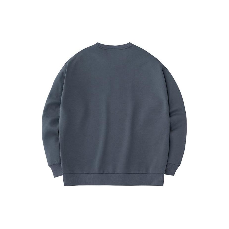 Anta Training Series Elastic Comfortable Long Sleeve Crew Neck Sweatshirt Men Tops Coal-Gray 152417714-3