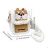 Plush Crossbody Bag Small Stylish with Adjustable Strap Cartoon Shoulder Red