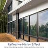 One Way Vision Mirror Window Film Privacy Day and Night, Removable No-Glue Sun Blocking Reflective Decorative Glass Film