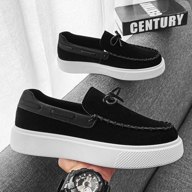 Buty męskie mokasyny letnie buty męskie nowe modne obuwie z płótna miękkie płaskie wygodne zamszowe buty męskie casualowe wulkanizowane