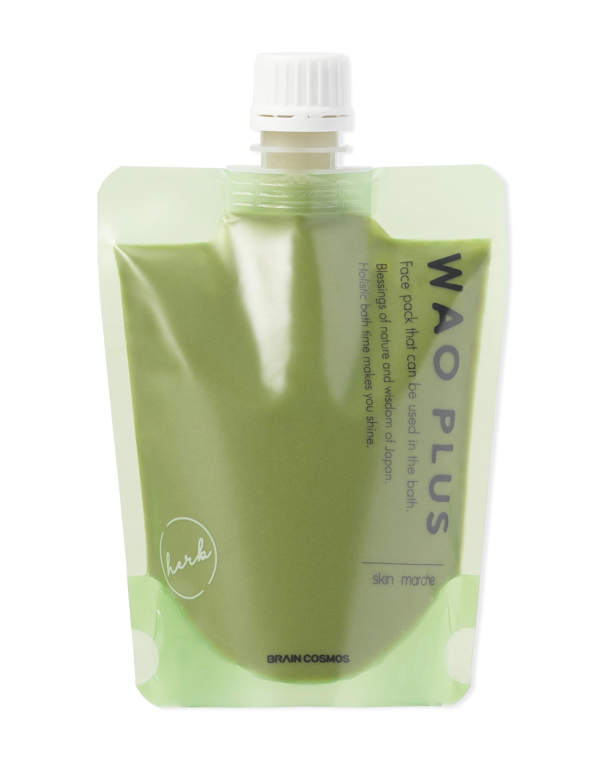 

WAOPLUS Heart Leaf Mugwort Booster Mask Pack Увлажняющая сухая грубая кожа Легкая бьюти-ванна Уход за кожей Косметика Япония 180 г [Травы] Смываемая