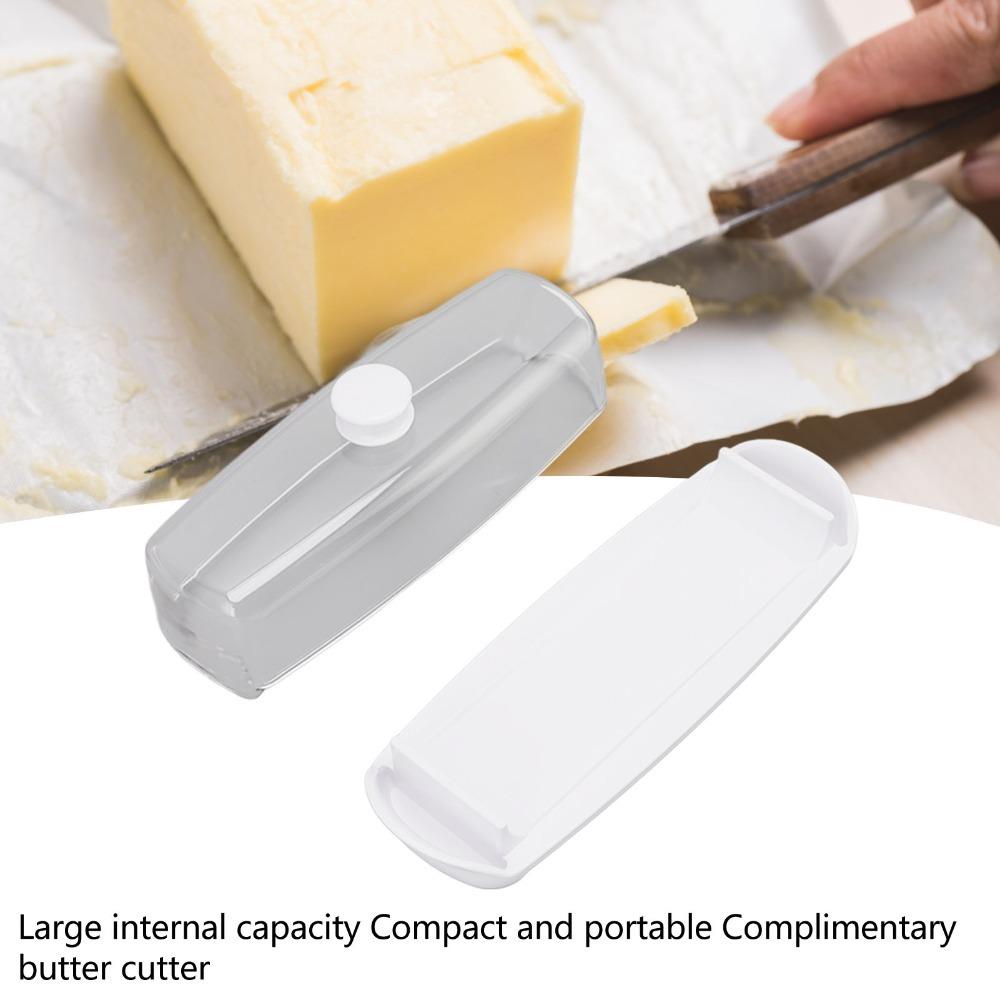 Transparent Cover Butter Dish With Lid Plastic Butter Keeper Container  For Countertop