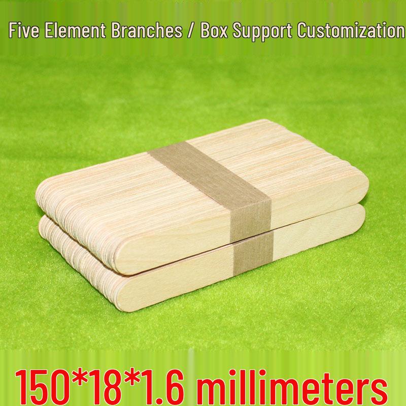 

Colorful Wooden Sticks for Ice Cream, Crafts, and DIY Projects Natural AB Grade 150*18*1.6mm (5000 pieces)