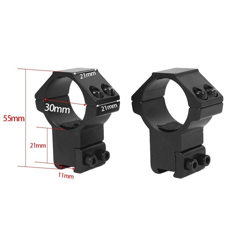 2PCS Clamps 30mm Rifle Scope Mount Picatinny Dovetail Rail Adapter Aluminum Ring with Stop Pin for Hunting Flashlight Clamp