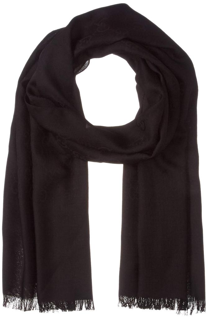Gucci Scarf 165904 3G646 1000 GG Pattern Scarf Wool Silk Black Japan 70% 30% 45,180 (Free Size) [Used]