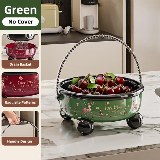 Ovocný talíř s víkem Vestavěná rukojeť Snadno čistitelný Ochranný kryt Sušené ovoce Ořechy Svačiny Předkrmy Podnos Prachotěsná nádoba na svačiny