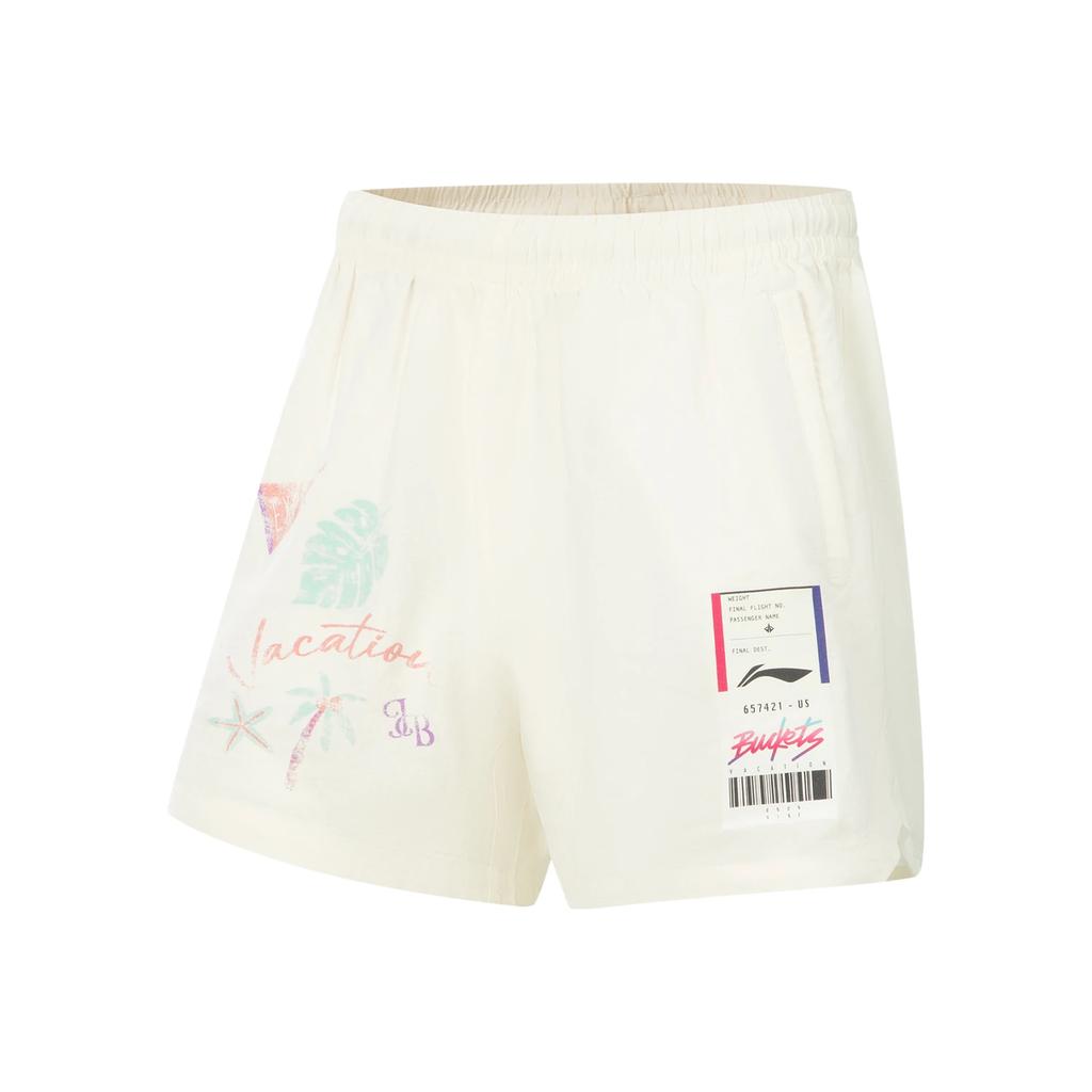 Li Ning Professional Basketball Series Jimmy Butler Mid Waist Drawstring Breathable Versatile Soft Casual Shorts Men shorts AKSV807-1