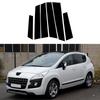 Passend für Peugeot 3008 T84 2007–2016 Glänzend Schwarze Säulenpfosten Fensterzierleisten Türseitenleisten Abdeckung Außen Zubehör