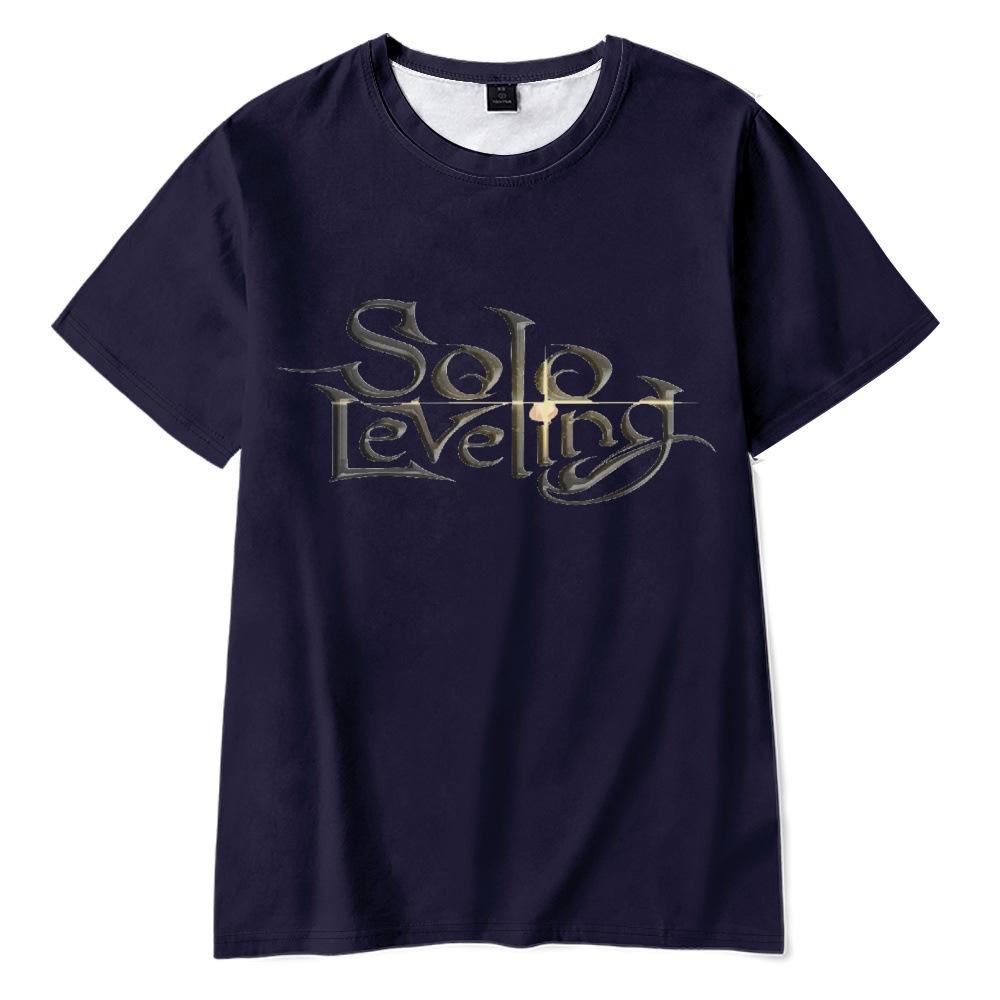 Solo Leveling Anime Women Men's T-shirts Graphic Shirt Cartoon Printed O-Neck Oversized Short Sleeves Fashion Mens Clothing Streetwear