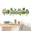 1Pc Painted Green Potted Plant Wall Stickers Living Room Kitchen Home Background Decoration Wallpaper Wall Decals Self-Adhesive