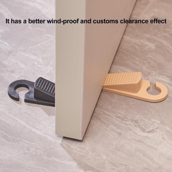 Yousheng 2Pcs Door Stoppers Wear Resistant Non-Slip Design Universal Easy to Install Home Safety Shock-Absorbent Door Wedge