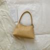 Woven Texture Shoulder Bag with Braided Handle Elegant Design for Daily and Casual Wear