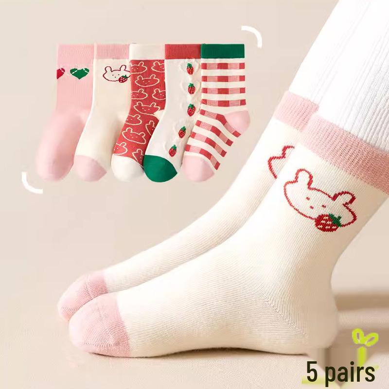 Children's Cartoon Mid-Calf Socks - Multiple Styles, For Boys, Girls, and Babies, Perfect for Autumn/Winter Sports and Students