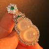Jade White Ice Light Natural White Chalcedony Pendant Agate Pendant, Real Shot